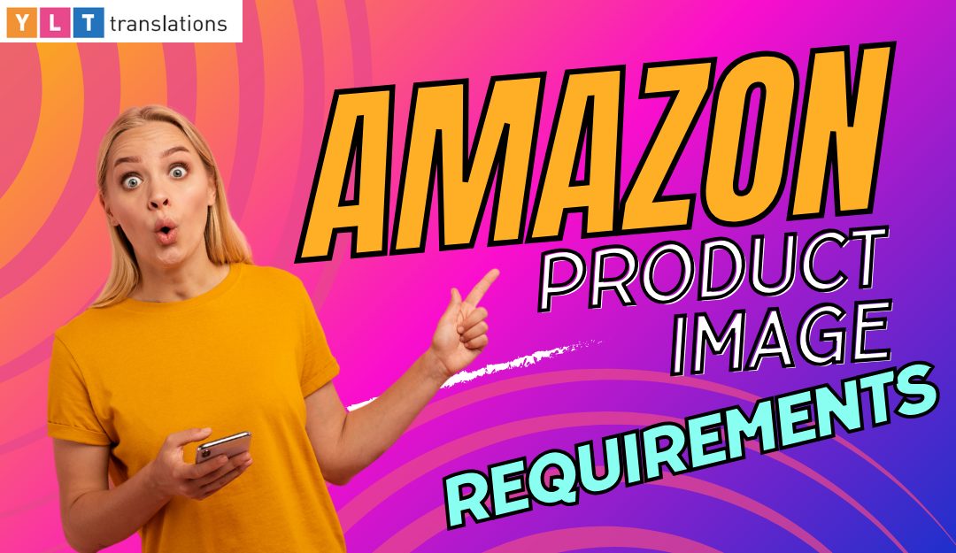 amazed girl holding mobile phone showcasing title that says amazon product image requirements